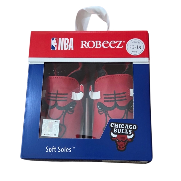 Robeez Other - Robeez NEW Chicago Bulls NBA Soft Sole Casual 100% Leather Shoes. Benny The Bull
